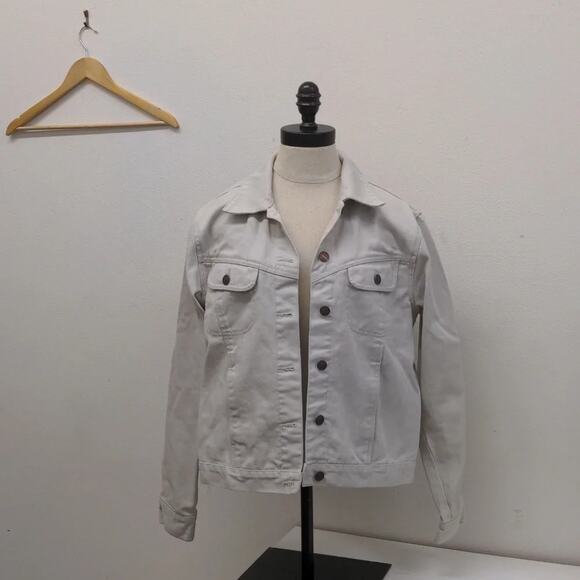 Bill Blass Jeans white denim cotton jacket size Medium - Picture 1 of 6